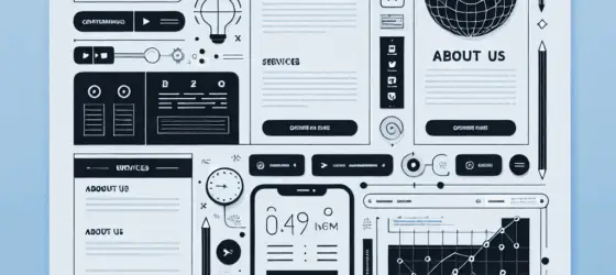 Wireframe sito web, design interfaccia utente.